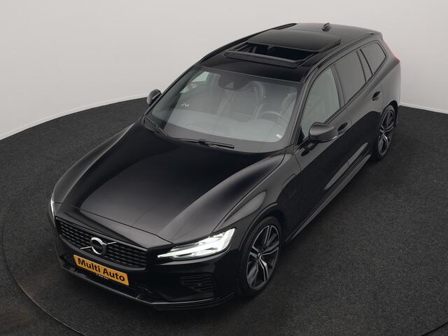 Volvo V60 T6 Recharge AWD R-Design LONG RANGE PHEV 350pk Dealer O.H. | Panodak | Camera | Harman / Kardon | Lederen Sportstoelen Memory & Verwarmd | Apple Carplay | Keyless | Stuur Verwarmd | Navigatie | DAB | 19"L.M | Plug In Hybrid |
