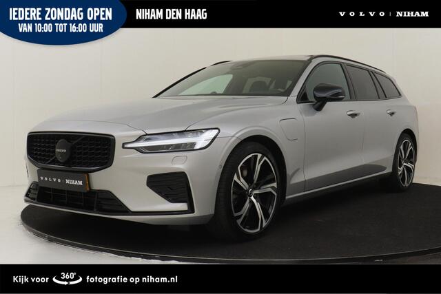 Volvo V60 T6 PLUG-IN HYBRID AWD ULTRA DARK *VOL!* -PANO.DAK|BOWERS&WILKNS|360°CAM|19"|HEAD-UP DISP.|SPORTSTOELEN|BLACK.BADGE
