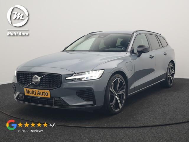 Volvo V60 T6 AWD Plus Dark LONG RANGE PHEV 350pk Dealer O.H. | Adaptive Cruise | Camera | Harman / Kardon | Lederen Sportstoelen Memory & Verwarmd | Keyless | Blis | Stuur Verwarmd | Google Assistent | Apple Carplay | Plug In Hybrid |