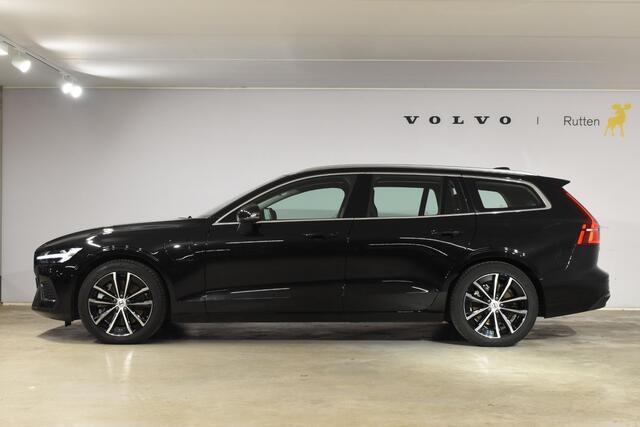 Volvo V60 T6 350PK Automaat Plug-in Hybrid Essential Bright / Navigatie / Adaptive cruise control / Leren bekleding / Achteruitrijcamera / Stuur & Stoelverwarming / Stoelverwarming achter / Trekhaak