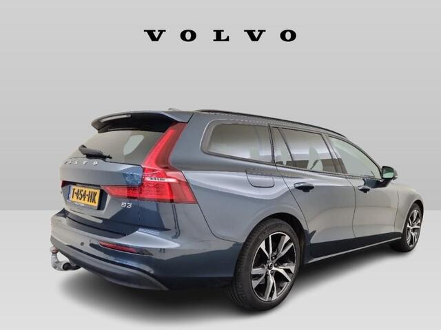 Volvo V60 2.0 B3 Essential | Trekhaak | Leder | Adaptive Cruise | Stoelverwarming V+A | Stuurverwarming | 18"velgen | Extra getint glas | Google infortainment |