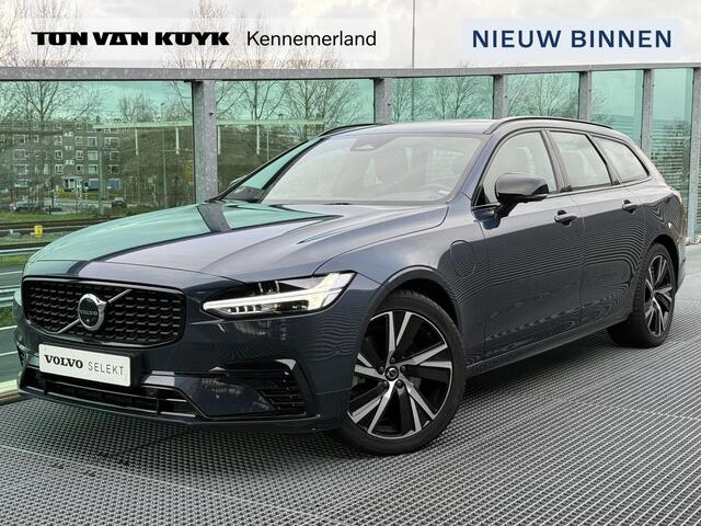 Volvo V90 2.0 T6 Recharge AWD Ultimate Bright , Automaat , Panoramadak , Semi Elek. Trekhaak , Bowers&Wilkins , Head-up Display , 360 Camera , Stoelen+Stuur Verwarmd , Carplay , Elek. verstelbare stoelen met geheugen , BLIS ,