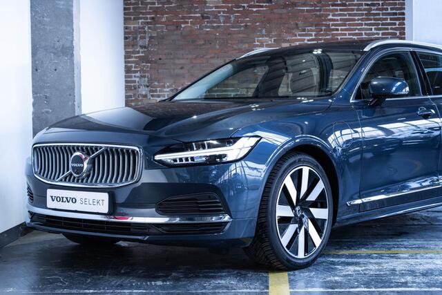 Volvo V90 T6 Automaat Recharge AWD Ultra Bright | Long Range | Panoramadak | Interieur Voorverwarming | Adaptive Cruise Control | Blind Spot | Head-up Display| 360º camera | Alarmklasse 3 | Google infotainment | Harman Kardon premium audio | Stoelverwarming