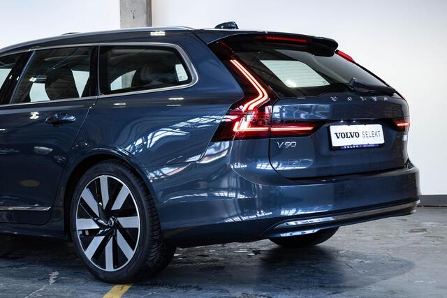 Volvo V90 T6 Automaat Recharge AWD Ultra Bright | Long Range | Panoramadak | Interieur Voorverwarming | Adaptive Cruise Control | Blind Spot | Head-up Display| 360º camera | Alarmklasse 3 | Google infotainment | Harman Kardon premium audio | Stoelverwarming
