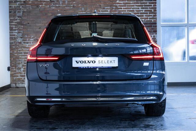 Volvo V90 T6 Automaat Recharge AWD Ultra Bright | Long Range | Panoramadak | Interieur Voorverwarming | Adaptive Cruise Control | Blind Spot | Head-up Display| 360º camera | Alarmklasse 3 | Google infotainment | Harman Kardon premium audio | Stoelverwarming
