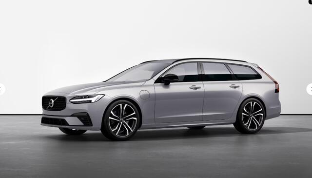 Volvo V90 T6 Plug-in hybrid AWD Ultra Dark - Luchtvering - Intellisafe Assist/Surround - Panoramisch schuif-/kanteldak - Harman Kardon Audio - Contourstoelen - Elektrisch bedienbare voorstoelen - Verwarmbare voorstoelen - Verwarmbare stuurwiel - Getint glas - 20' L