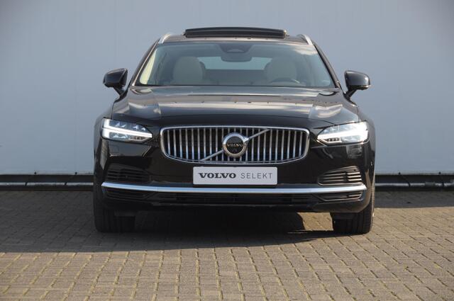 Volvo V90 T6 350PK Automaat Ultra Bright / Stoelmassage / Stoelventilatie en verwarming / Luchtvering / 360 Camera / Nappaleder / Head-up display / Apple Carplay / BLIS /