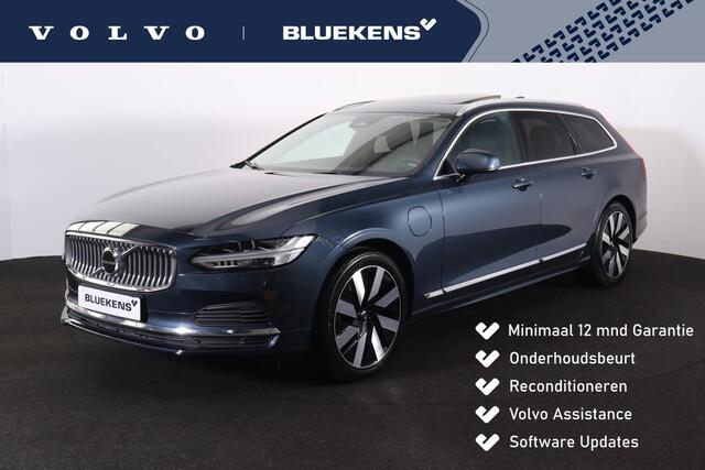 Volvo V90 T6 Recharge AWD Core Bright - LONG RANGE - Panorama/schuifdak - IntelliSafe Assist & Surround - Harman/Kardon audio - Adaptieve LED koplampen - Parkeercamera achter - Verwarmde voorstoelen, stuur & achterbank - Parkeersensoren voor & achter - Elektr. bedi