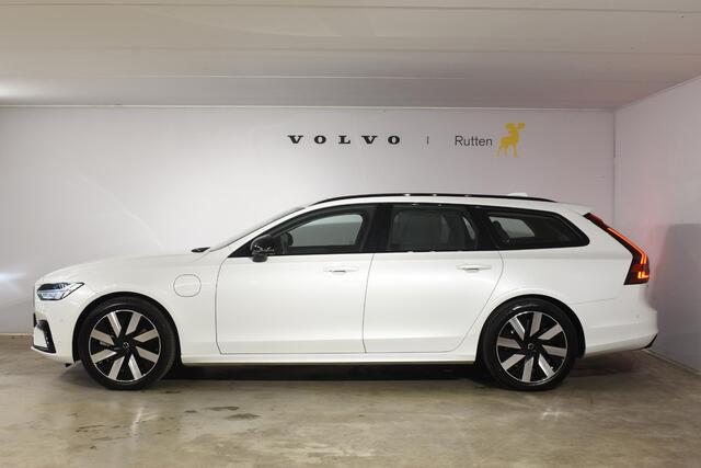 Volvo V90 T8 455PK Automaat Plug-in Hybrid AWD Ultra Dark / Navigatie / 360 Camera / Harman Kardon / Stuur & Stoelverwarming / Gelaagde Zijruiten / LM Velgen / Trekhaak