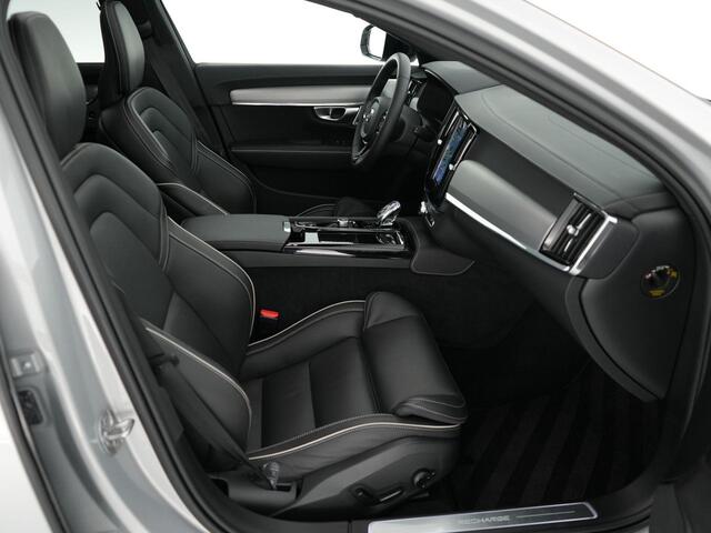 Volvo V90 T6 Ultra Dark 2.0 350pk Plug-in hybrid AWD |Bowers&Wilkens|panoramadak|memoy|HUD|lederen sportstoelen|Apple Carplay|elek. trekhaak|360 camera|blind spot|stoel en stuurverwarming|