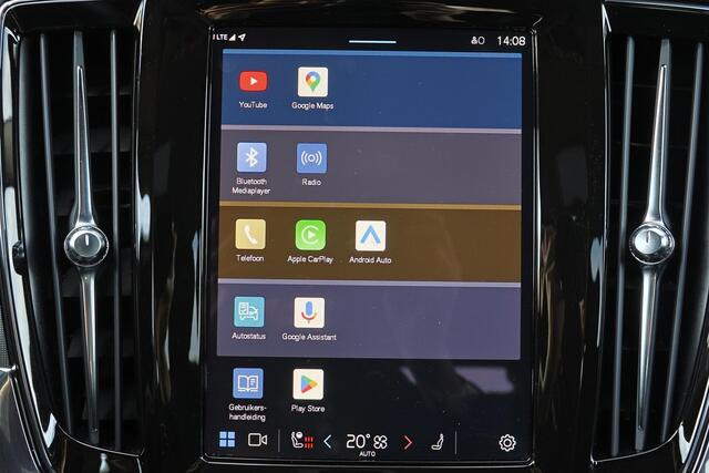 Volvo V90 T6 Recharge AWD Plus Dark - IntelliSafe Assist & Surround - Harman/Kardon audio - 360º Camera - Adaptieve LED koplampen - Verwarmde voorstoelen, stuur & achterbank - Parkeersensoren voor & achter - Elektr. bedienb. voorstoelen met geheugen - Extra getint