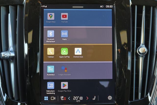 Volvo V90 T6 Recharge AWD Plus Dark - IntelliSafe Assist & Surround - 360º Camera - Harman/Kardon audio - Adaptieve LED koplampen - Verwarmde voorstoelen, stuur & achterbank - Parkeersensoren voor & achter - Elektr. bedienb. voorstoelen met geheugen - Extra getint