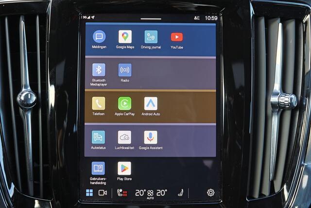 Volvo V90 T6 Recharge AWD Plus Bright - IntelliSafe Assist & Surround - 360º Camera - Harman/Kardon audio - Adaptieve LED koplampen - Verwarmde voorstoelen, stuur & achterbank - Parkeersensoren voor & achter - Elektr. bedienb. voorstoelen met geheugen - Extra getin