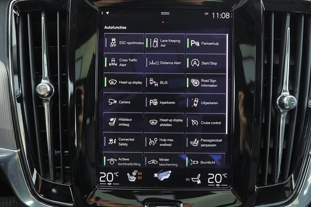 Volvo V90 T5 Inscription - Intellisafe Assist & Surround - Panoramadak - Parkeerverwarming - Head-up display - Geventileerd Nappa leder - Massage voorstoelen - Achteruitrijcamera - DAB - Full LED koplampen - 19' wielen - Park Assist Pilot
