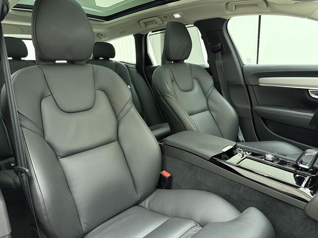 Volvo V90 T6 350pk AWD Ultra Dark / Dubbel glas / 19'' + All Season / Trekhaak / head-Up / Lederen Dashboard / Stoel + Stuurw. Verwarming / Full-LED / 360 Camera / Keyless /