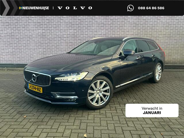 Volvo V90 2.0 T6 AWD Inscription | Luchtvering | Nappa leder | Stoelverwarming voor + achter | Bowers & Wilkins audio | Elektrische stoelverstelling met geheugen | Adaptieve cruise control | Getinte ramen | Keyless entry | Stoelkoeling