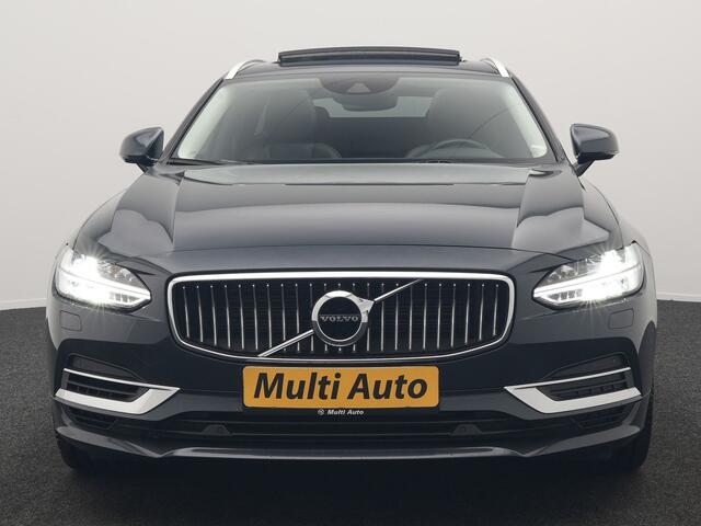 Volvo V90 T8 AWD Inscription Plug In Hybrid 394pk Dealer O.H PHEV | Trekhaak af Fabriek | Panodak | Adaptive Cruise | Luxe Lederen Sportstoelen Memory | Pilot Assist | Camera | 19 "L.M | Apple Carplay |