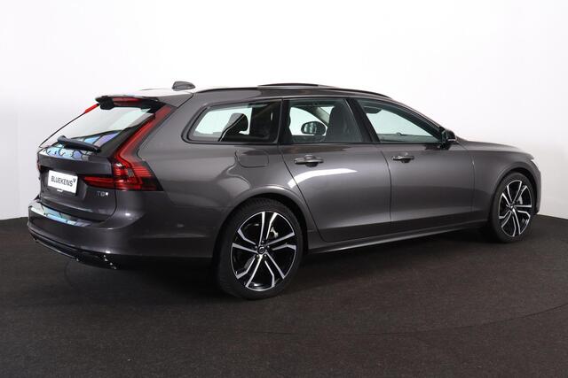 Volvo V90 T8 Recharge AWD Ultra Dark - Luchtvering - Panorama/schuifdak - IntelliSafe Assist & Surround - 360º Camera - Bowers & Wilkins audio - Verwarmde voorstoelen, stuur & achterbank - Parkeersensoren voor & achter - Elektr. bedienb. voorstoelen met geheugen - 