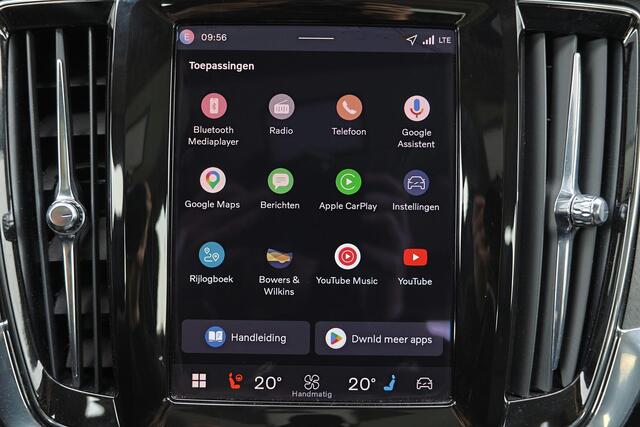 Volvo V90 T8 Recharge AWD Ultra Dark - Luchtvering - Panorama/schuifdak - IntelliSafe Assist & Surround - 360º Camera - Bowers & Wilkins audio - Adaptieve LED koplampen - Verwarmde voorstoelen, stuur & achterbank - Parkeersensoren voor & achter - Elektr. bedienb. v