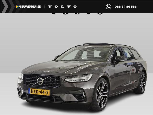 Volvo V90 2.0 T8 Plug-in hybrid AWD Ultra Dark | Gelaagd glas | Trekhaak | Luchtvering | Bowers & Wilkins | Massage | Stoel Koeling | 360° Camera | Adaptieve cruise | Stoel/stuur verwarming |
