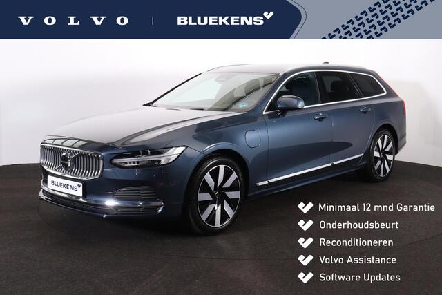 Volvo V90 T6 Recharge AWD Plus Bright - Luchtvering - IntelliSafe Assist & Surround - 360º Camera - Harman/Kardon audio - Adaptieve LED koplampen - Verwarmde voorstoelen, stuur & achterbank - Parkeersensoren voor & achter - Elektr. bedienb. voorstoelen met geheugen