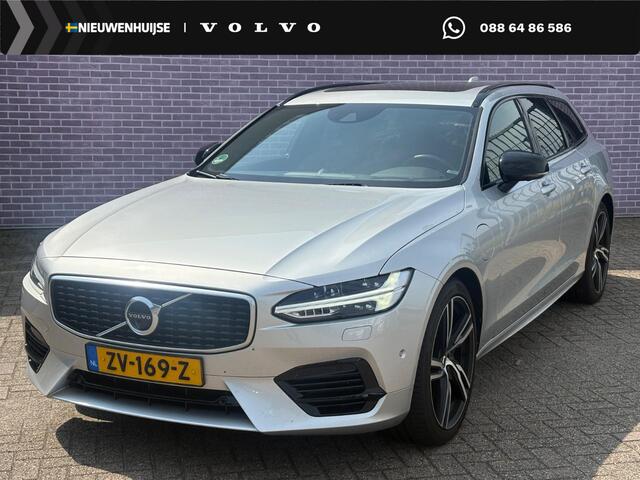 Volvo V90 2.0 T8 AWD R-Design | 360º Camera | Luchtvering | Stoel/stuur verwarming | Power seats | Memory | Trekhaak | Panoramadak | Adaptieve cruise | Carbon inleg | Keyless entry/start | Bowers & Wilkens | DAB | BLIS |