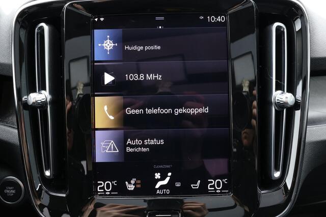 Volvo XC40 T5 Recharge Ultimate Bright - Panorama/schuifdak - IntelliSafe Assist - 360º Camera - Harman/Kardon audio - Verwarmde voorstoelen, stuur & achterbank - Parkeersensoren voor & achter - Elektr. bedienb. voorstoelen met geheugen links - Draadloze tel. lader 
