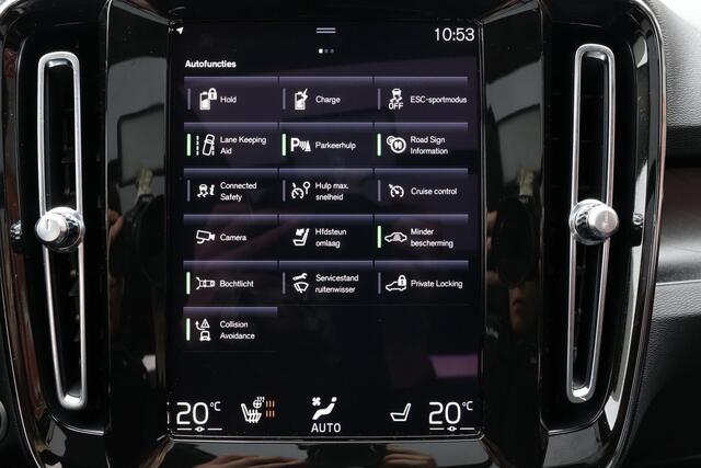 Volvo XC40 T5 Recharge Ultimate Bright - Panorama/schuifdak - IntelliSafe Assist - 360º Camera - Verwarmde voorstoelen, stuur & achterbank - Parkeersensoren voor & achter - Elektr. bedienb. voorstoelen met geheugen links - Draadloze tel. lader - Extra getint glas - 