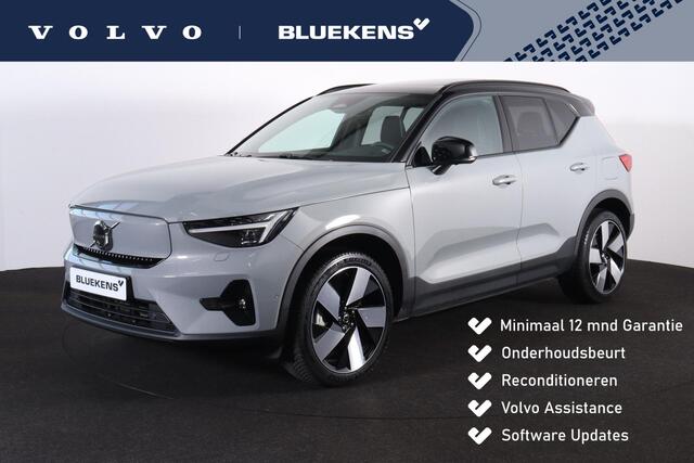 Volvo XC40 Recharge Twin Ultimate 82 kWh - Panorama/schuifdak - IntelliSafe Assist & Surround - 360º Camera - Verwarmde voorstoelen, stuur & achterbank - Parkeersensoren voor & achter - Elektr. bedienb. voorstoelen met geheugen links - Draadloze tel. lader - Warmtep