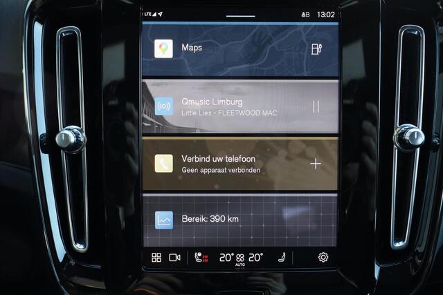 Volvo XC40 Single Motor Extended Range Ultimate 82 kWh Panorama/schuifdak - IntelliSafe Assist & Surround - 360º Camera - Harmon Kardon Audio - Verwarmde voorstoelen, stuur & achterbank - Parkeersensoren voor & achter - Elektr. bedienb. voorstoelen met geheugen link