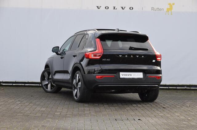 Volvo XC40 408PK Twin Motor Ultimate 82 kWh / Pixel LED/ Adaptieve cruise control/ Panoramadak/ Elektrische stoelen met geheugen/ BLIS/ Elektrische achterklep/ Parkeersensoren met 360 Camera/ Stoel en stuurwielverwarming/ Mistlampen/ Luxe bekleding/ 20" Velgen/ Harm