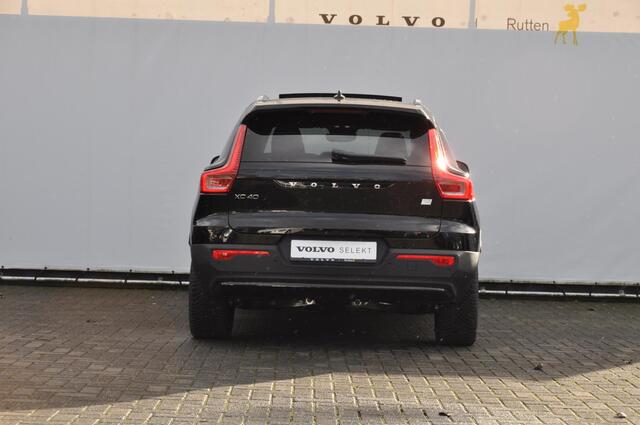 Volvo XC40 408PK Twin Motor Ultimate 82 kWh / Pixel LED/ Adaptieve cruise control/ Panoramadak/ Elektrische stoelen met geheugen/ BLIS/ Elektrische achterklep/ Parkeersensoren met 360 Camera/ Stoel en stuurwielverwarming/ Mistlampen/ Luxe bekleding/ 20" Velgen/ Harm
