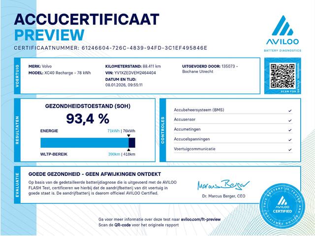 Volvo XC40 Recharge P8 AWD R-Design | 93% SOH | CAMERA | STOELVERWARMING | 1e-EIG. |