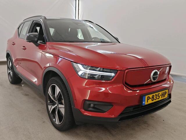 Volvo XC40 Recharge Pro 1e Eigenaar | Dealer Onderh | BTW | NAP | SOH91% | Pano | Trekhaak | 360 Cam | Elek Stoel + Memory | Winter Pack | Sfeer | H&K | Warmtepomp | 1 Kabel | Elek Klep | ACC | Full Led |