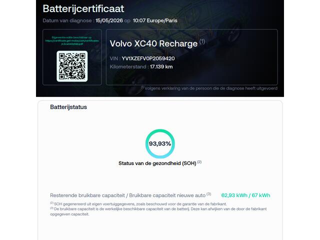 Volvo XC40 Recharge Plus | SOH 93,9% | Warmtepomp | Dodehoekdetectie | Keyless | cruise control adaptief | Navigatie | Stoelverwarming | achteruitrijcamera |