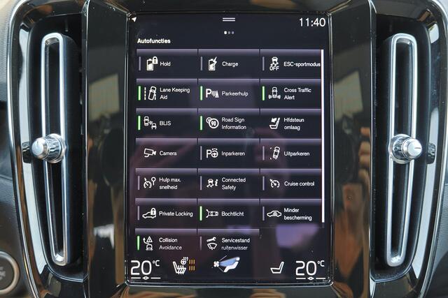 Volvo XC40 T5 Recharge Ultimate Dark - IntelliSafe Assist & Surround - 360º Camera - Harman/Kardon audio - Verwarmde voorstoelen & stuur - Parkeersensoren voor & achter - Elektr. bedienb. voorstoelen met geheugen links - Draadloze tel. lader - Extra getint glas - 19
