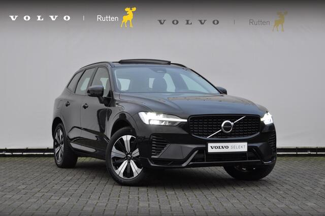 Volvo XC60 T6 350PK Long Range AWD Plus Dark / Panoramisch schuif-kantel dak / Lederen bekleding / Elektrisch bedienbare voorstoelen met geheugen / Stoelverwarming voor en achter / Apple Carplay / Trekhaak /