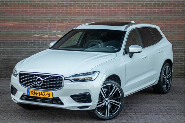 Volvo XC60 T5 AWD R-Design, Luchtvering, Panoramadak, Carplay, Trekhaak, Adaptive Cruise, 360 Camera, Memory, Keyless.