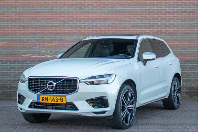 Volvo XC60 T5 AWD R-Design, Luchtvering, Panoramadak, Carplay, Trekhaak, Adaptive Cruise, 360 Camera, Memory, Keyless.