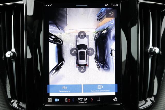Volvo XC60 T6 Recharge AWD Plus Dark - Panorama/schuifdak - IntelliSafe Assist & Surround - 360º Camera - Verwarmde voorstoelen, stuur & achterbank - Parkeersensoren voor & achter - Elektr. bedienb. voorstoelen met geheugen - Draadloze tel. lader - Elektr. inklapbar