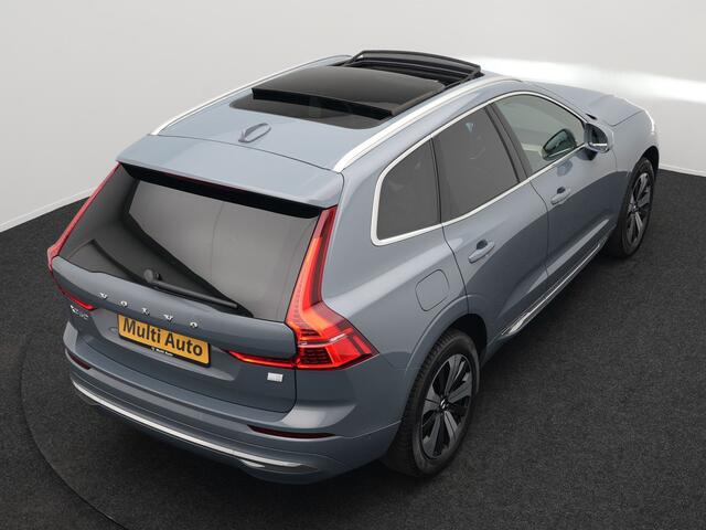 Volvo XC60 T6 AWD Plus Bright Plug In Hybrid Thunder Grey 340pk Long Range PHEV | Panodak | Tailored Wool Sportstoelen Memory | Adaptive Cruise | Google Assistant | Pilot Assist | Harman Kardon | 360 Camera | Stoel & Stuurverwarming |