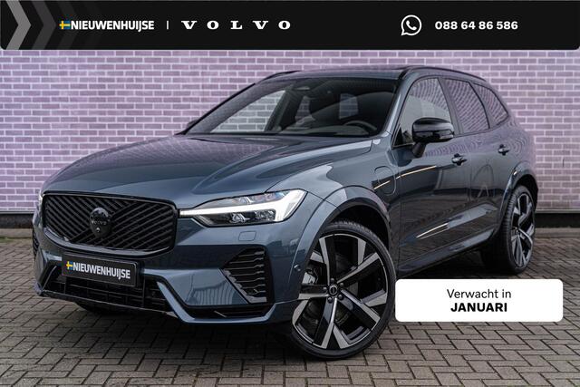 Volvo XC60 2.0 T6 Plug-in hybrid AWD Plus Black Edition | Panoramadak | 360 camera | Head-up display | Luchtvering | 22" lichtmetalen velgen | Getint Glas | Harman Kardon audio | Keyless Entry | Adaptive Cruise Control | Premium pakket |