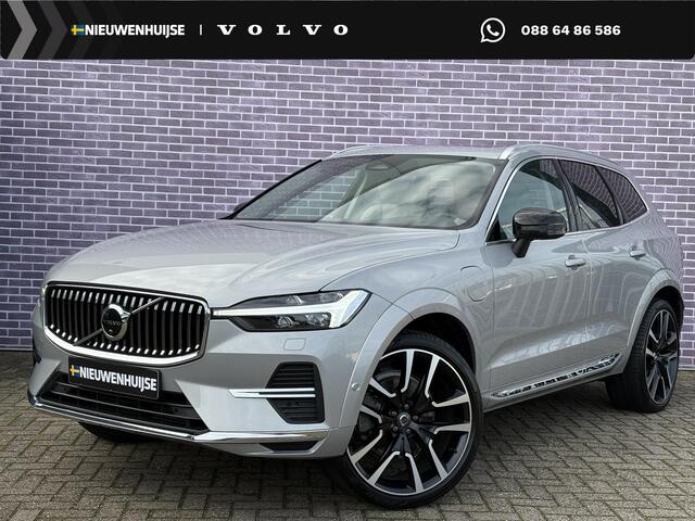 Volvo XC60 2.0 T6 Plug-in hybrid AWD Ultimate Bright | Long range | Trekhaak | Adaptive cruise control | Head-up display | Harman/Kardon audio | Dode hoek detectie BLIS | Stoelverwarming voor + achter | Stuurverwarming | Elektrische stoelverstelling |