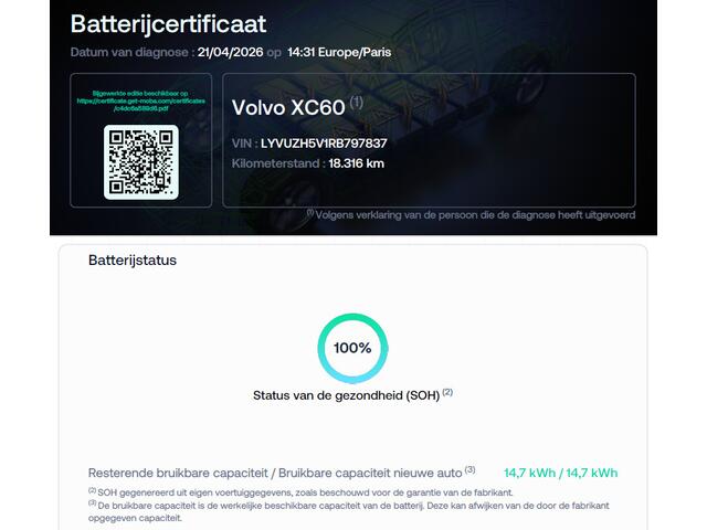 Volvo XC60 2.0 T8 Plug-in hybrid AWD Ultra Bright | SOH 100% | Massagestoelen | Stoelverwarming en verkoeling | Harman/Kardon | Panoramdak | Adaptieve Cruise control | Apple Carplay/Android Auto | HUD |