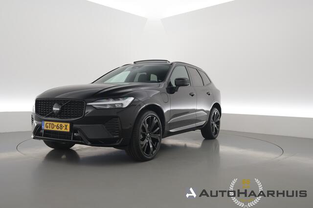 Volvo XC60 2.0 T6 Plug-in hybrid AWD Plus Black Edition | Rijklaar! | S/K-Dak | Bliss | Leder+Memory | Adapt. Cruise | Stoel-Stuurverw. | Verw. Ruit | Dig. Cockpit | Google | 360*+PDC | LED | 21'' | Elek. Klep V