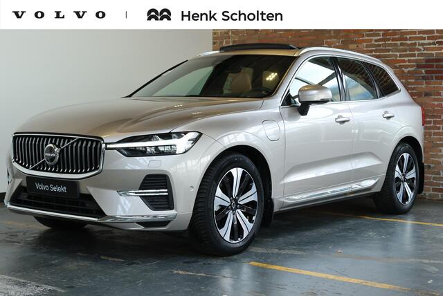 Volvo XC60 T6 Plug-in hybrid AWD Ultimate Bright | Luchtvering | Harman Kardon Premium Audio | Nappa Lederen Bekleding | Semi-Electrische Wegklapbare Trekhaak | 1ste eigenaar | Google Infotainment | Massage functie in voorstoelen | 360° Parkeercamera | Parkeersensoren voor + achter