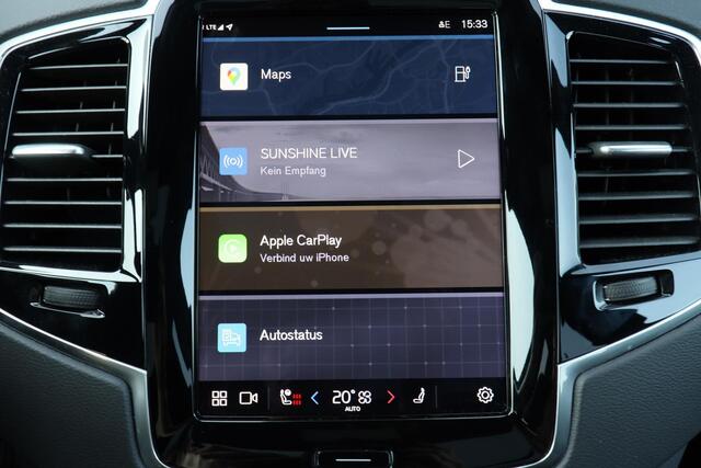 Volvo XC90 T8 Recharge AWD Ultimate Dark - LONG RANGE - Panorama/schuifdak - IntelliSafe Assist & Surround - 360° Camera - Bowers & Wilkins audio - Verwarmde voorstoelen, stuur & achterbank - Parkeersensoren voor & achter - Elektr. bedienb. voorstoelen met geheugen 