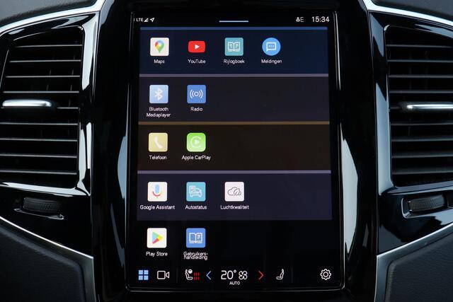 Volvo XC90 T8 Recharge AWD Ultimate Dark - LONG RANGE - Panorama/schuifdak - IntelliSafe Assist & Surround - 360° Camera - Bowers & Wilkins audio - Verwarmde voorstoelen, stuur & achterbank - Parkeersensoren voor & achter - Elektr. bedienb. voorstoelen met geheugen 