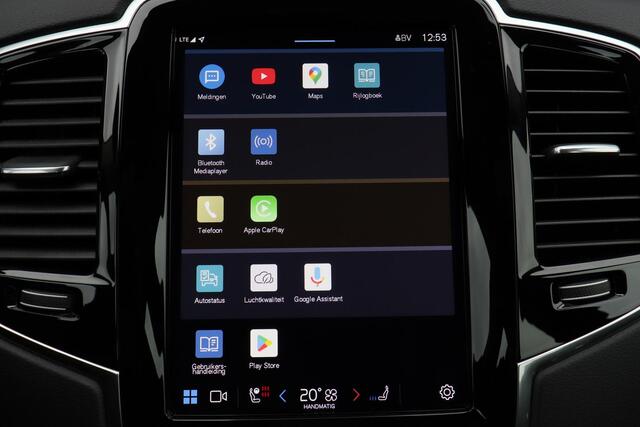 Volvo XC90 T8 Recharge AWD Ultimate Dark - Luchtvering - Panorama/schuifdak - IntelliSafe Assist & Surround - 360° Camera - Verwarmde voorstoelen, stuur & achterbank - Parkeersensoren voor & achter - Elektr. bedienb. voorstoelen met geheugen - Draadloze tel. lader -