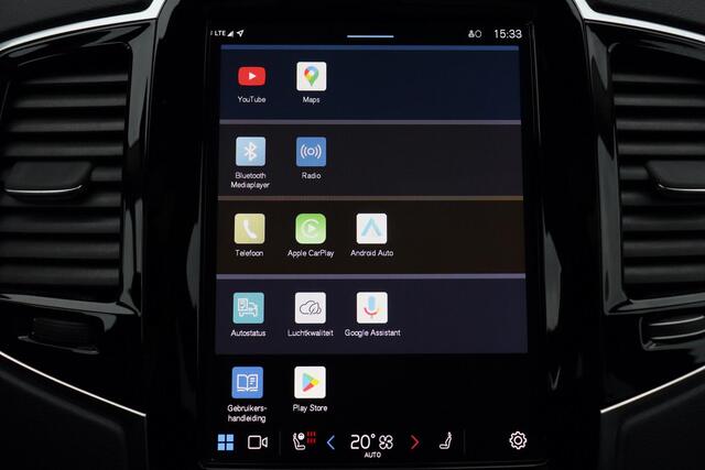Volvo XC90 T8 Recharge AWD Ultimate Dark - LONG RANGE - Luchtvering - Panorama/schuifdak - IntelliSafe Assist & Surround - 360º Camera - Bowers & Wilkins audio - Verwarmde voorstoelen, stuur & achterbank - Parkeersensoren voor & achter - Elektr. bedienb. voorstoelen